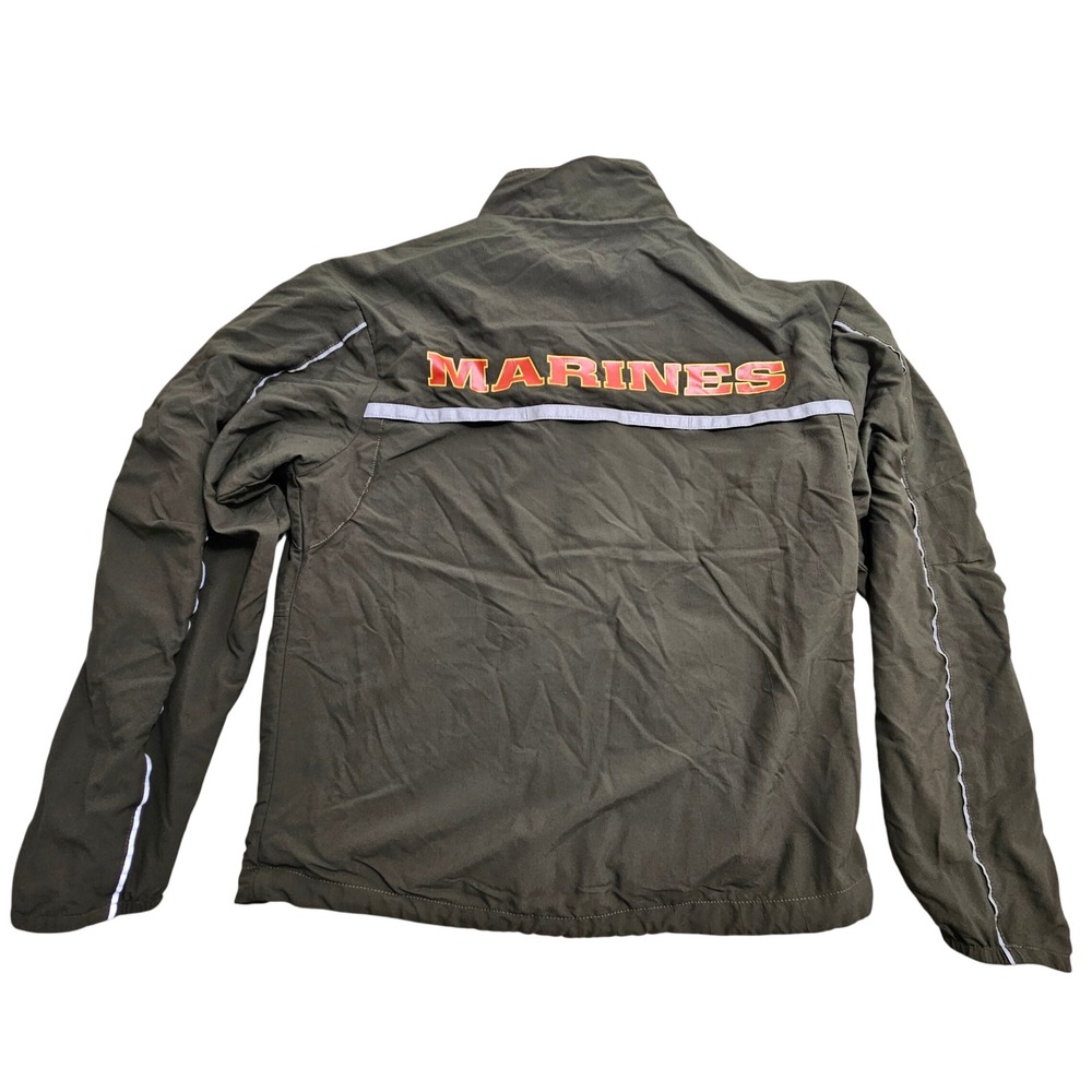 New Balance USMC Running Suit Jacket Small Regular Olive Drab Reflective USA *